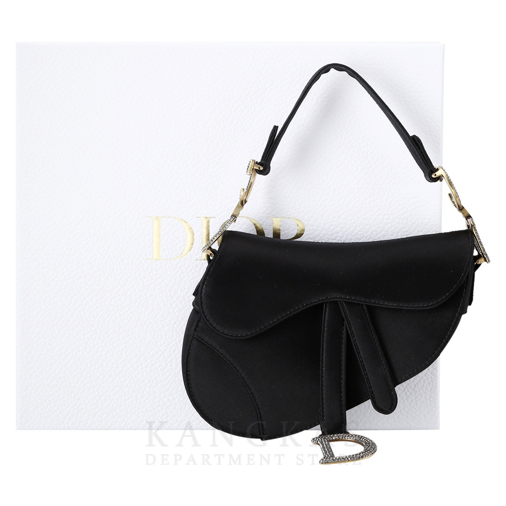 CHRISTIAN DIOR(USED)크리스찬디올 새틴 미니 새들백